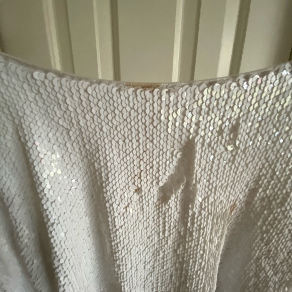 White sequins long sleeve party dress - Picture 11 of 12